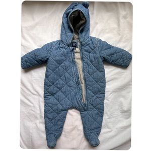 GAP denim baby bunting/snowsuit